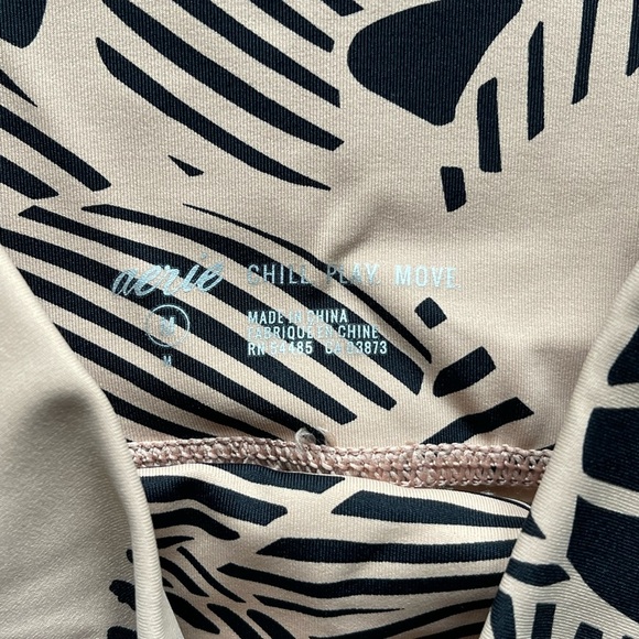 Aerie Camel And Black Leave Print Stretchy Leggings Women’s Medium - Picture 5 of 11